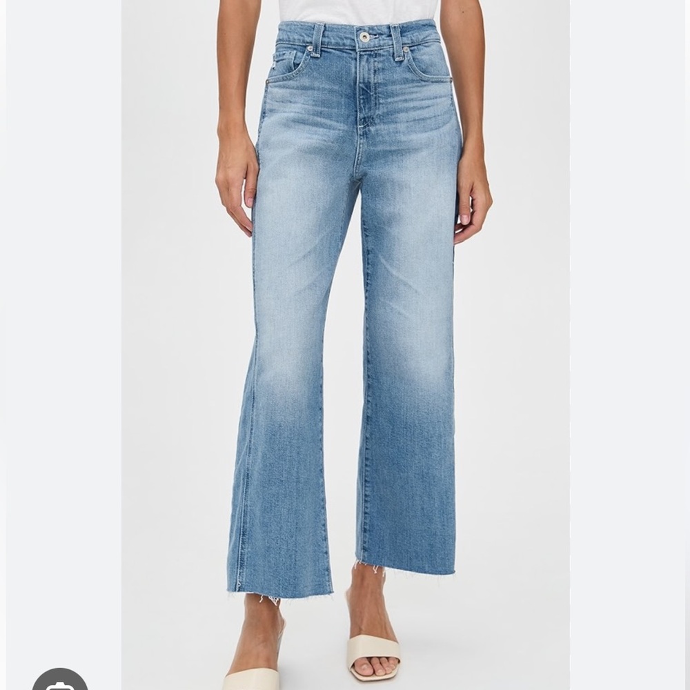 AG Adriano Goldschmied Kinsley high rise pop crop wide leg jean 30